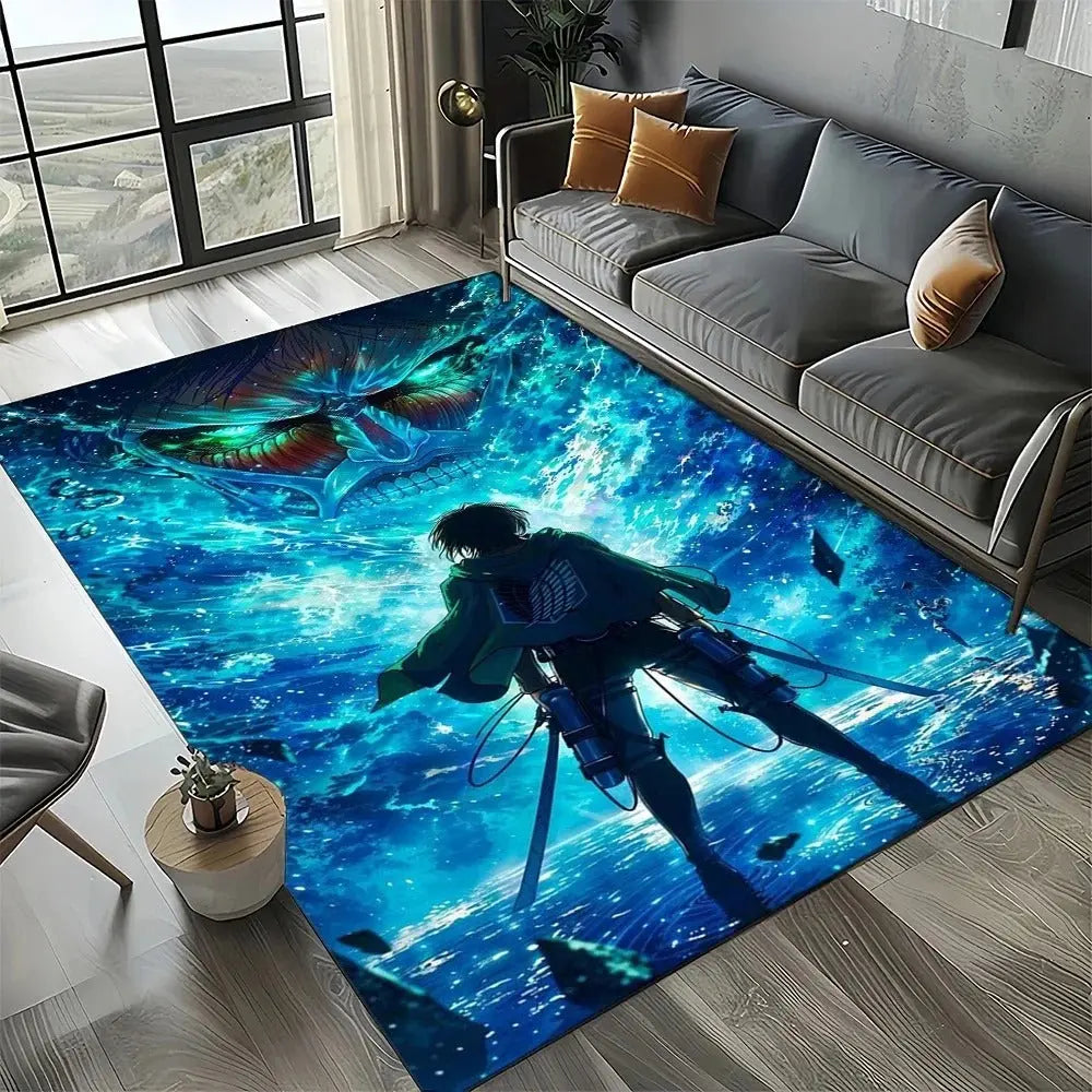 Attack on Titan dorm rug anime decor floor mat for students