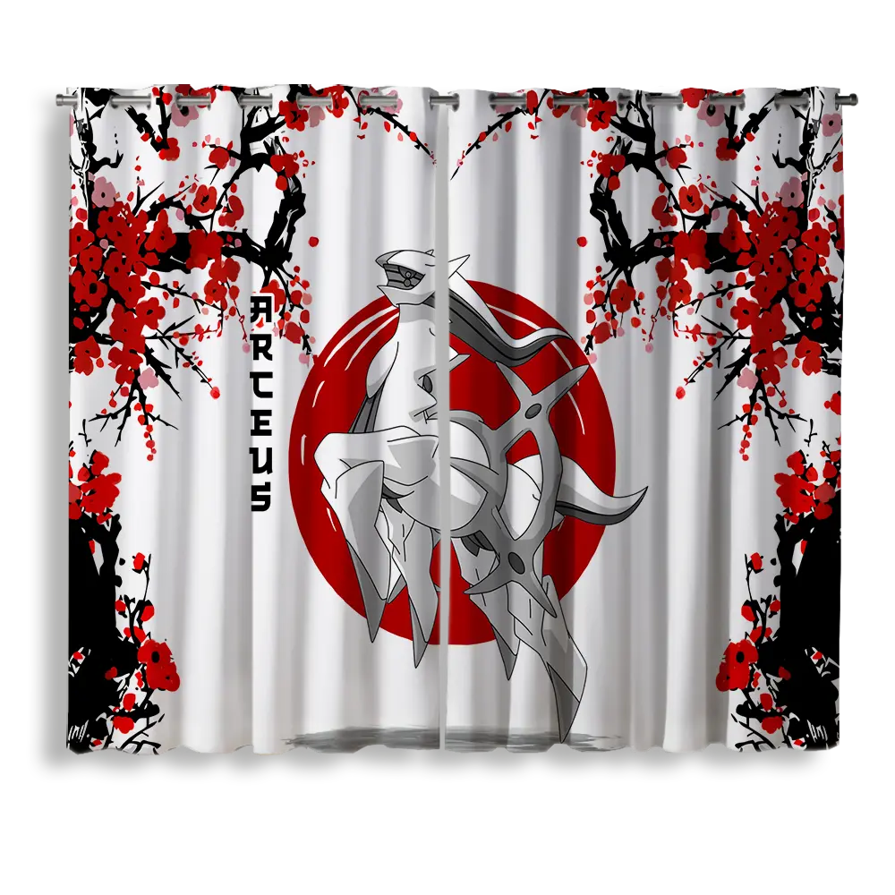 Arceus Pokemon Japan Style Window Curtain for bedroom, kids room, and anime home decor