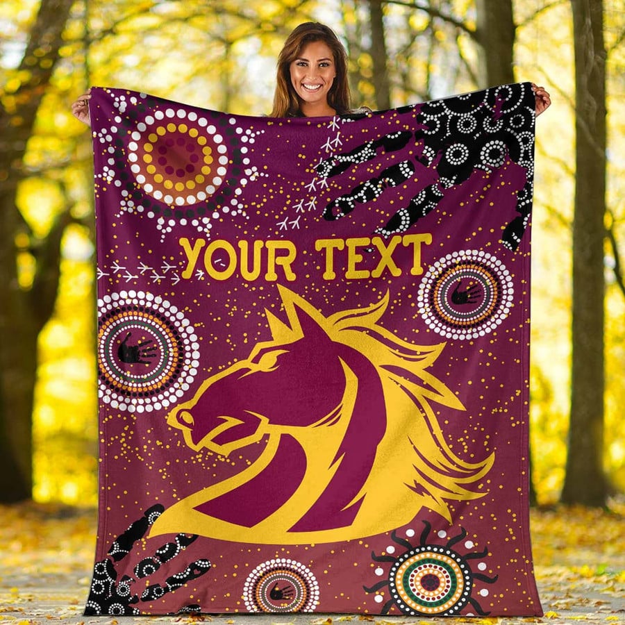 Custom Brisbane Broncos NRL Rugby Blanket – Soft Flannel Premium Throw, Personalized Cozy Bedding, Rugby League Fan Blanket & Supporters Gift for Home or Travel