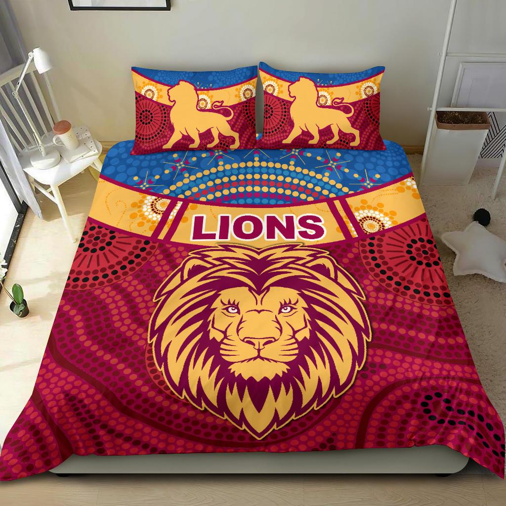 Brisbane Lions AFL doona cover set for kids, teens & adults bedroom decor