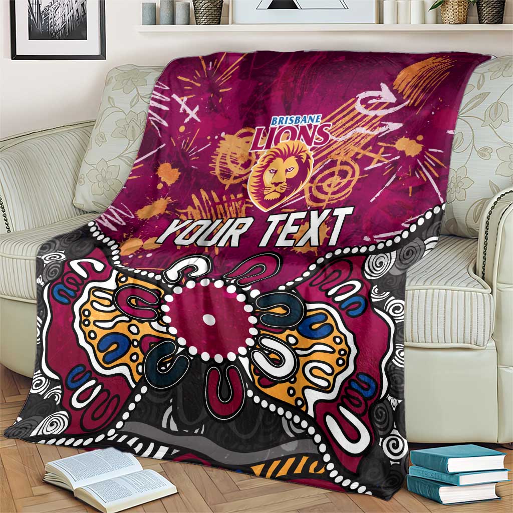 Custom name Brisbane Lions AFL blanket for fans