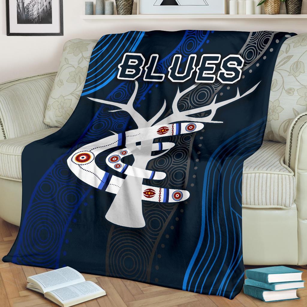 Carlton Blues AFL supporter blanket soft flannel throw
