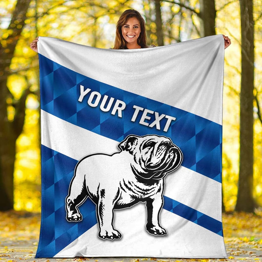 Custom Canterbury-Bankstown Bulldogs Rugby NRL Blanket – Soft Premium Flannel Throw, Cozy Rugby League Bedding, Supporters Gift & Personalized Bulldogs Team Decor