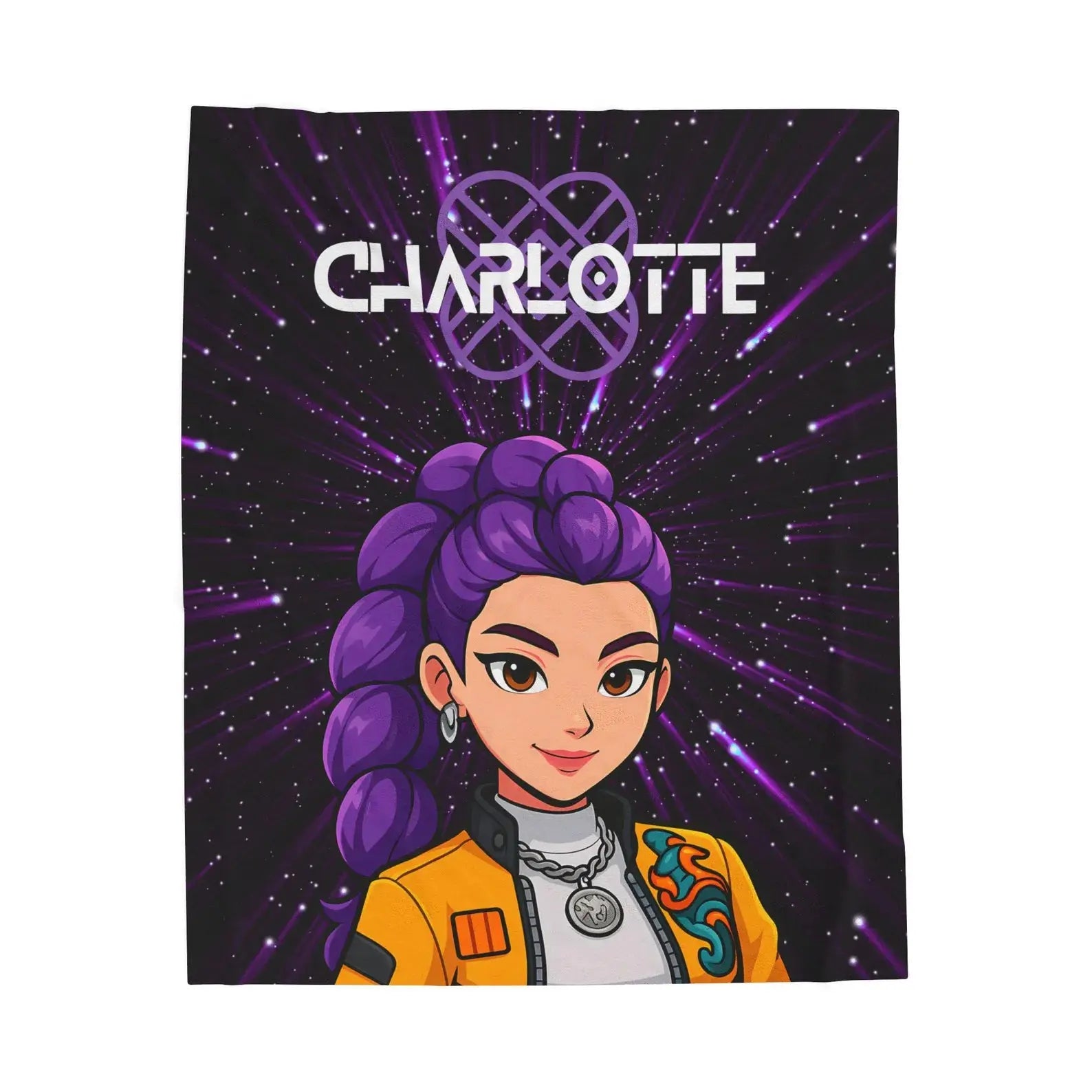 Custom Kpop anime fleece blanket, cozy personalized throw for girl’s room décor.