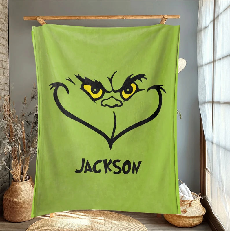 custom grinch blanket