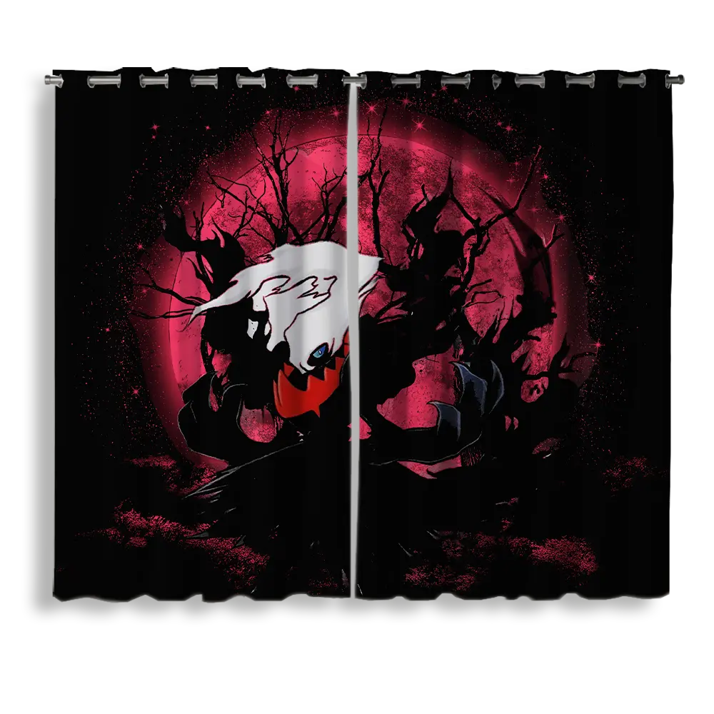 Darkrai Moonlight Pokemon Window Curtain for bedroom, kids room, and anime home decor