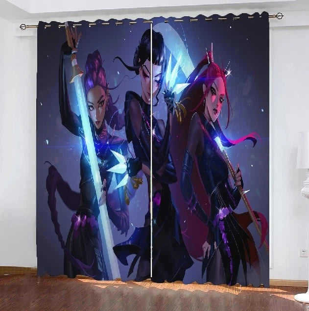 Demon Hunters blackout curtains as gift pack, perfect for birthdays or special occasions.