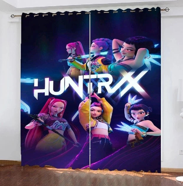 Demon Hunters anime-inspired K-Pop curtains with blackout fabric.