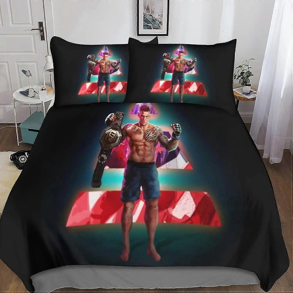 Dustin Poirier Doona Cover – UFC Fighter Bedding Set for MMA Fans and Teen Boys Bedroom Decor