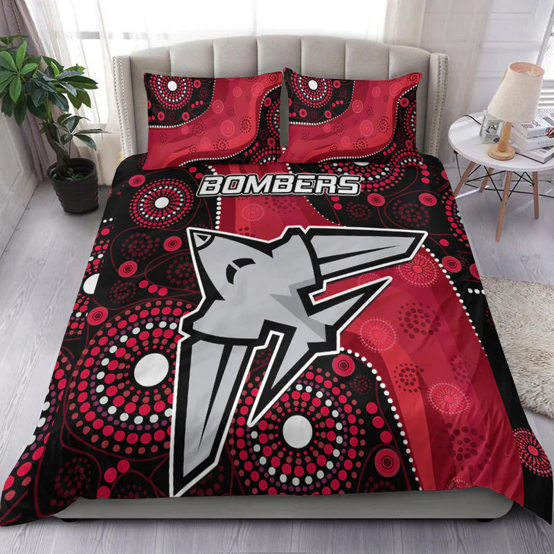 Essendon Bombers AFL quilt cover set, high-definition fade-resistant print