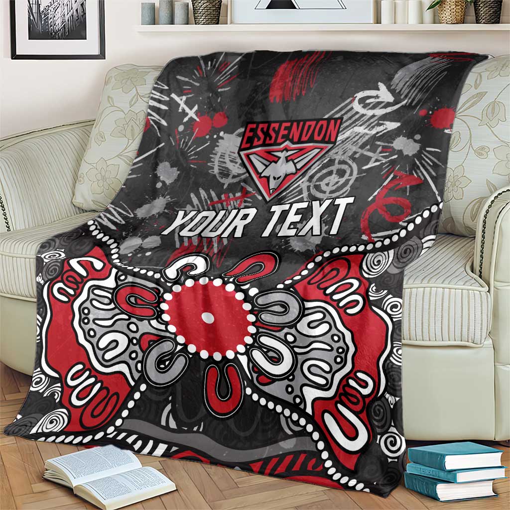 Essendon Bombers personalised AFL footy blanket