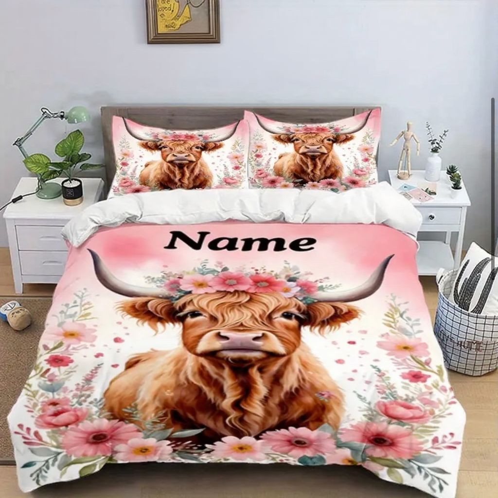 farmhouse cow bedroom decor