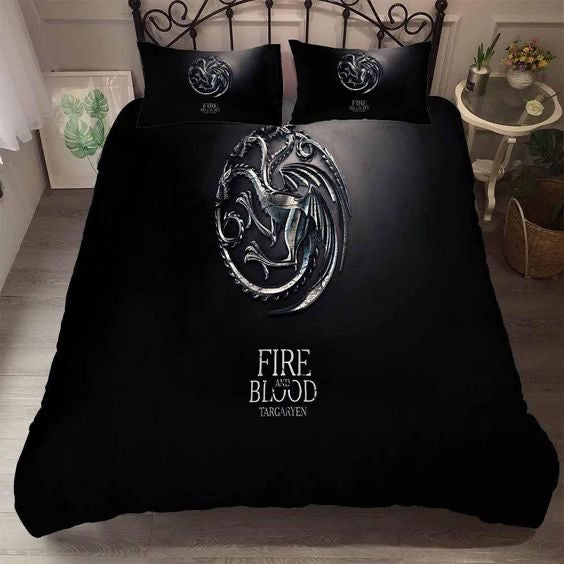 fire and blood duvet cover