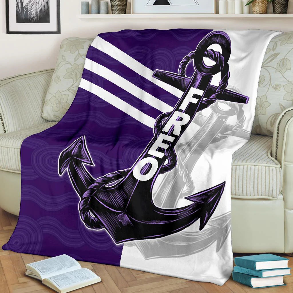 Fremantle Dockers AFL throw blanket soft flannel fan blanket