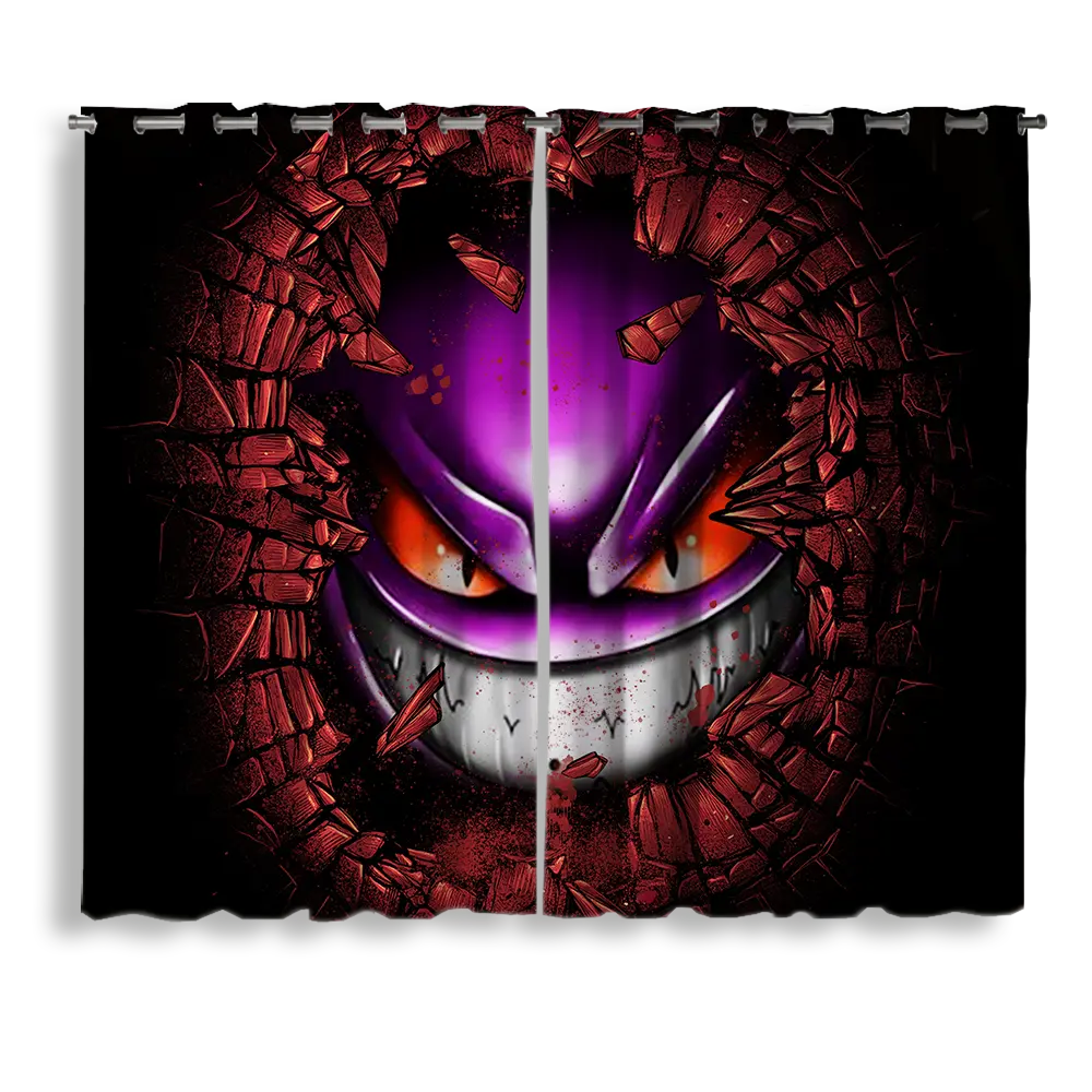 gengar-pokemon-ghost-break-wall-window-curtain