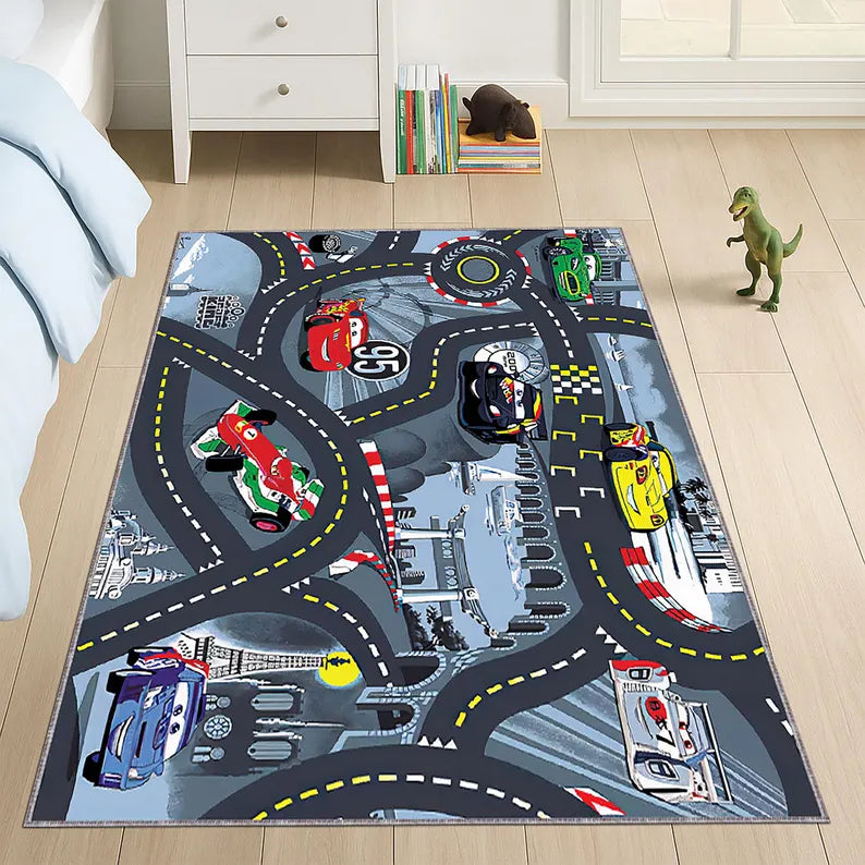 kids race track mat - Play mat for toddlers