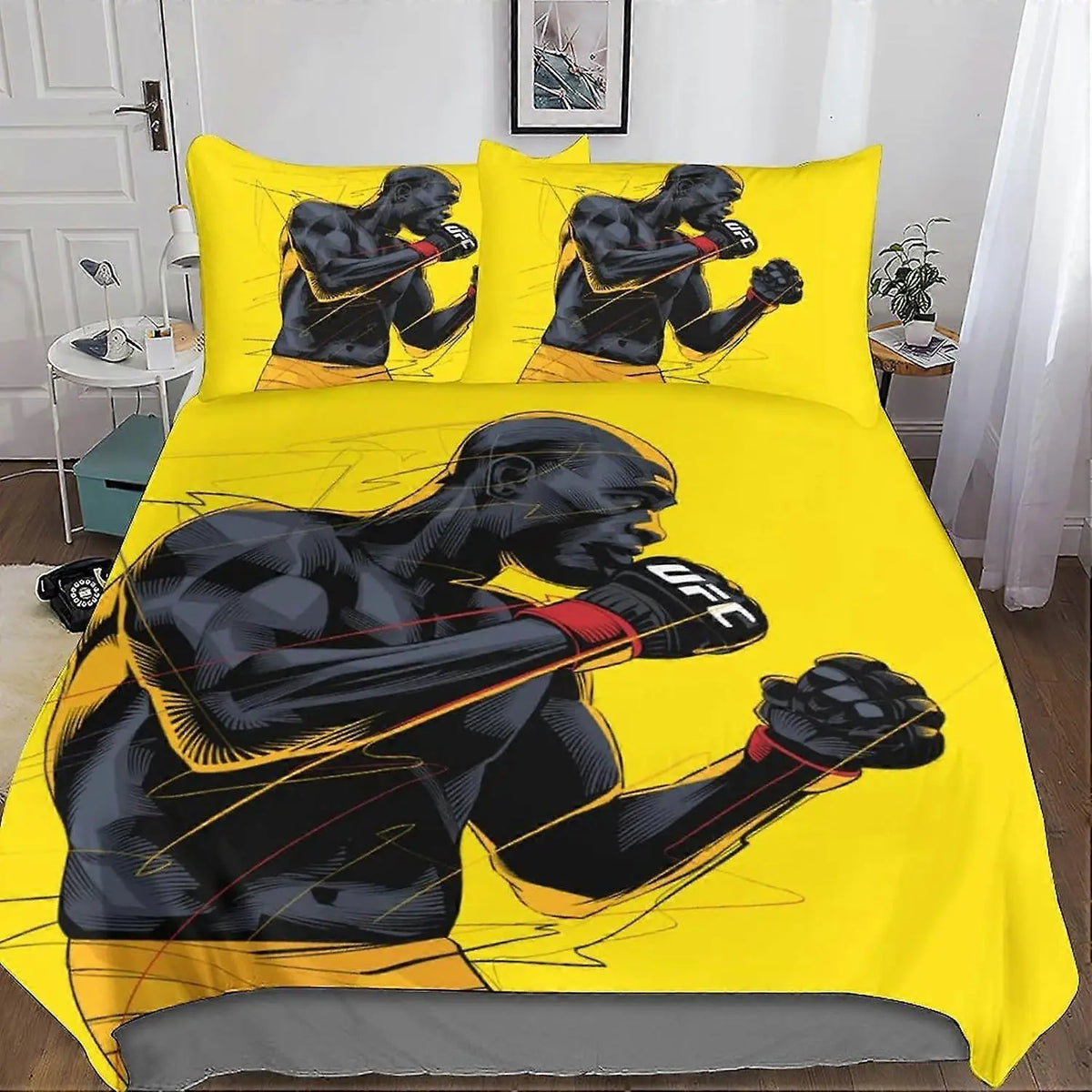 King of KungFu Bedding Set – Martial Art Duvet Cover and Quilt Comforter for Kids, Teens, and Adult Bedroom Decor