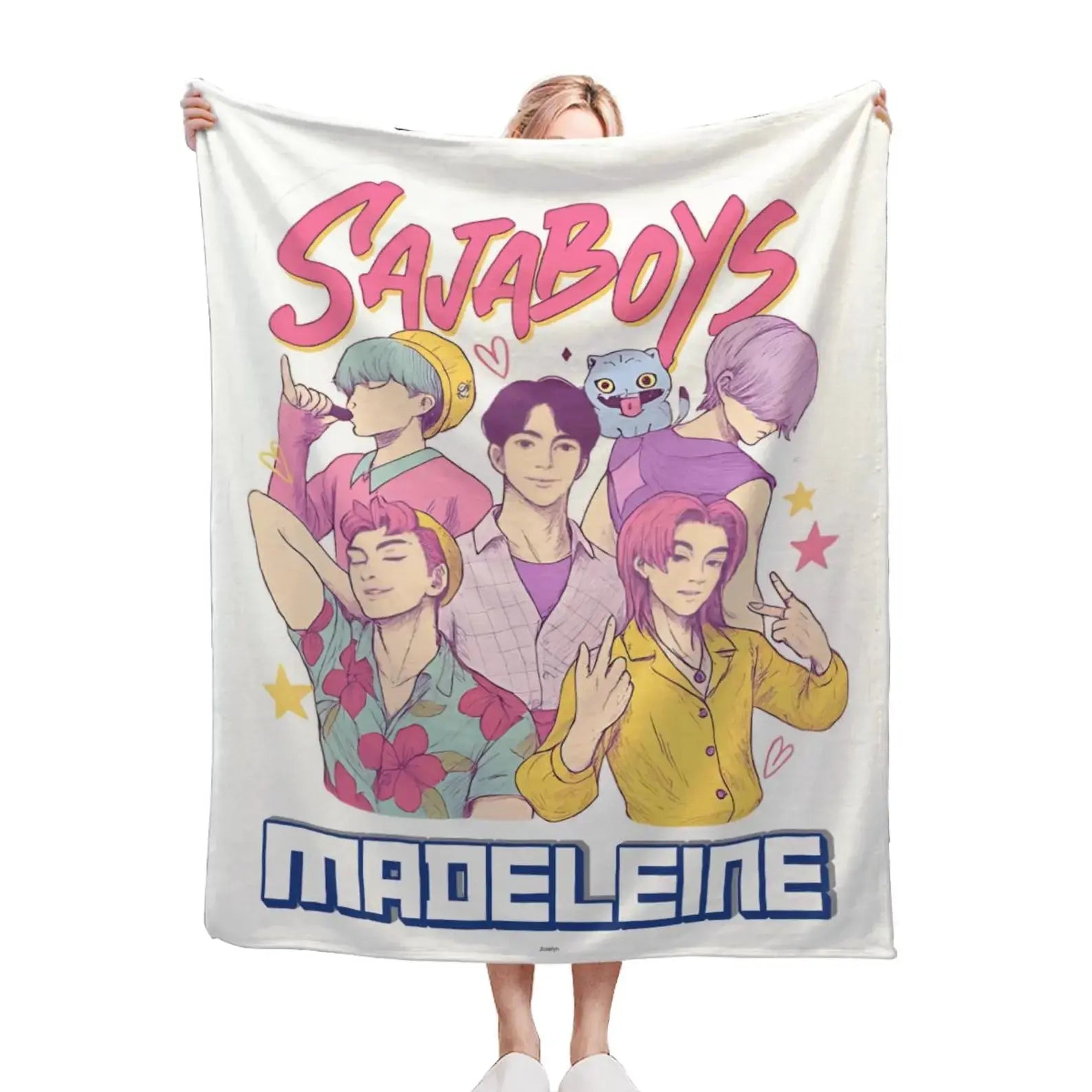 Plush Kpop Huntrix Demon blanket, soft bed throw for anime and Kpop fans.