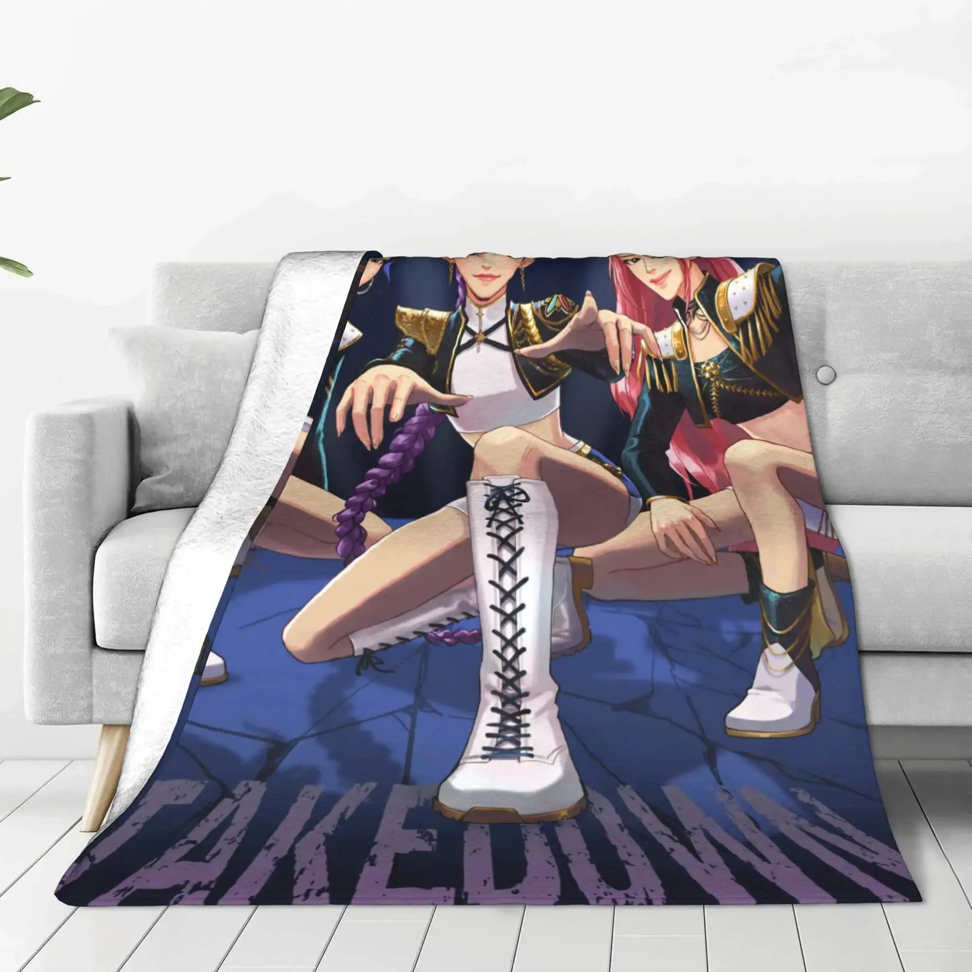 kpop Demon Hunters Spotlight Couch Throw Blanket