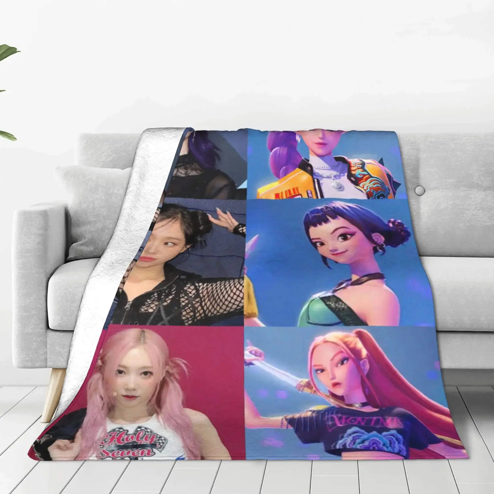 kpop Demon Hunters Kids Fleece Throw Blanket