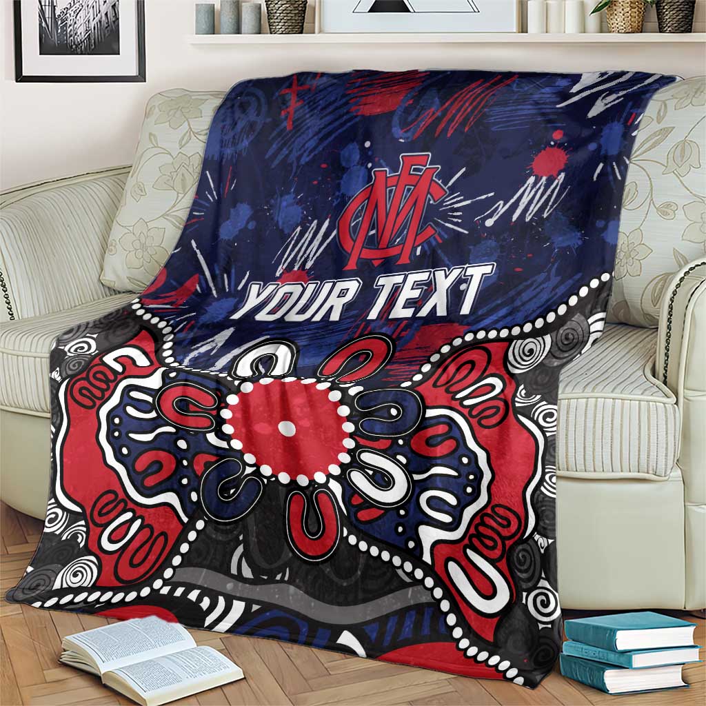 Melbourne Demons AFL couch throw blanket personalised