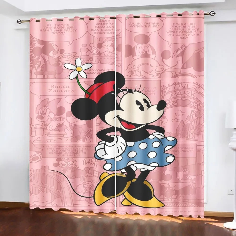 Mickey Mouse home décor curtains for living room, balcony, and children’s bedroom.