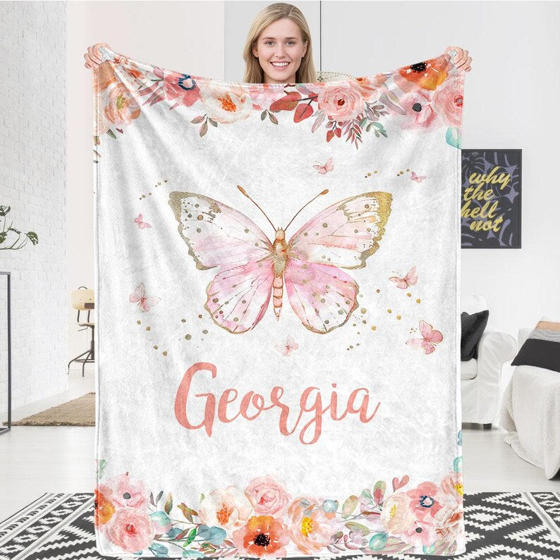 name blanket for girls