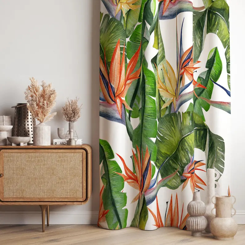 nature print curtains