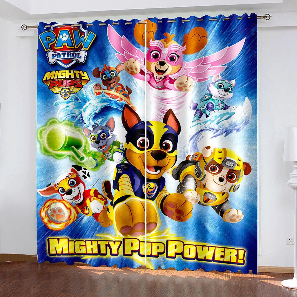 Paw Patrol kids blackout curtains with grommet top easy installation.