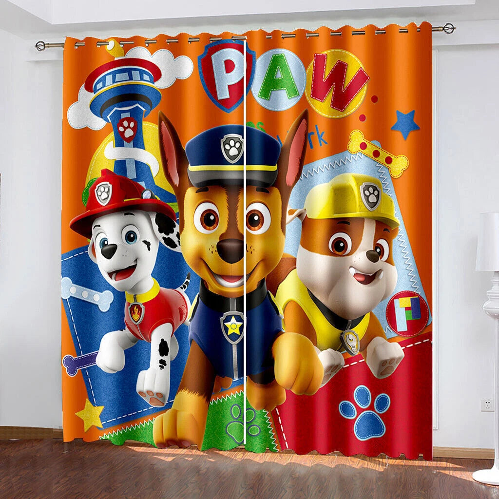Paw Patrol fade-resistant blackout bedroom curtains for long-lasting color.