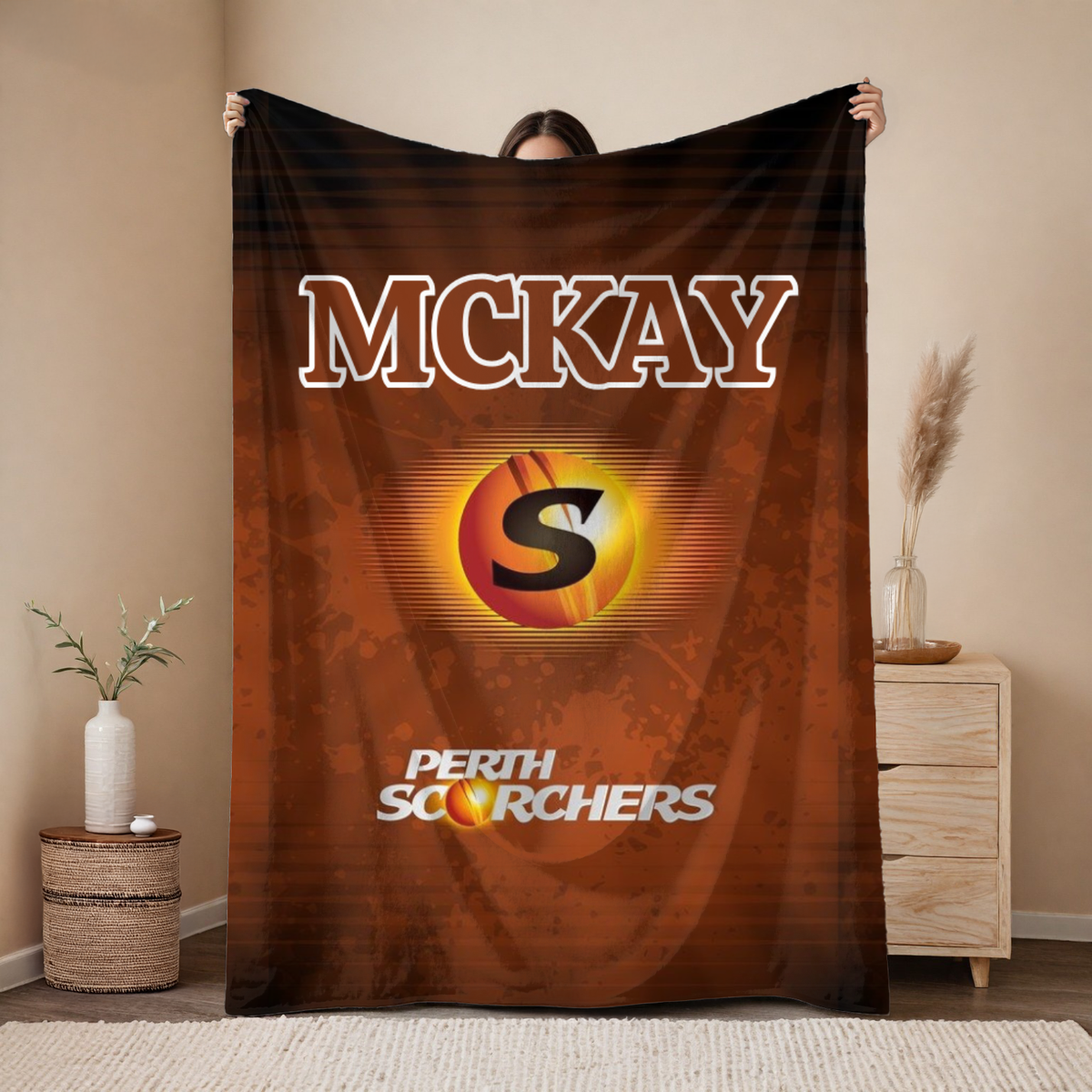 personalised cricket blanket
