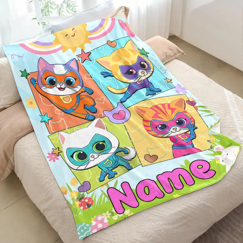personalised nursery blanket with characters