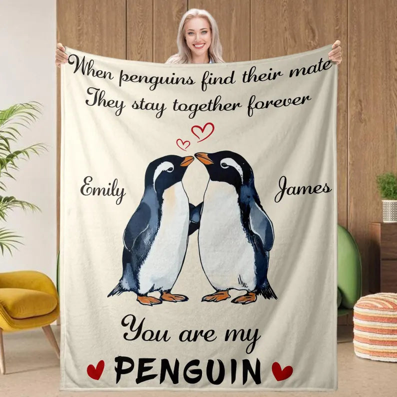 personalized couple blanket