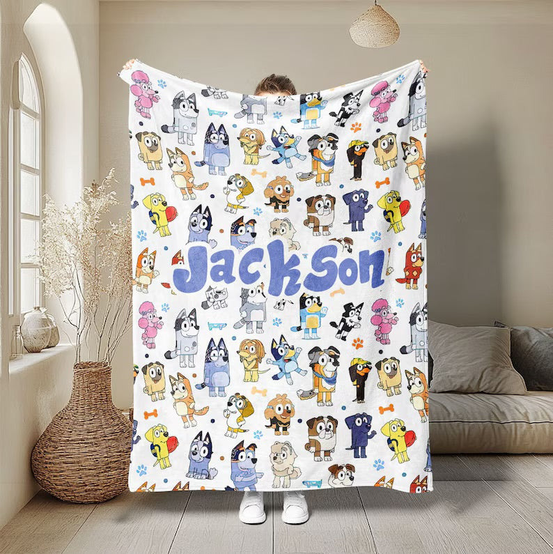 personalized kids name blanket