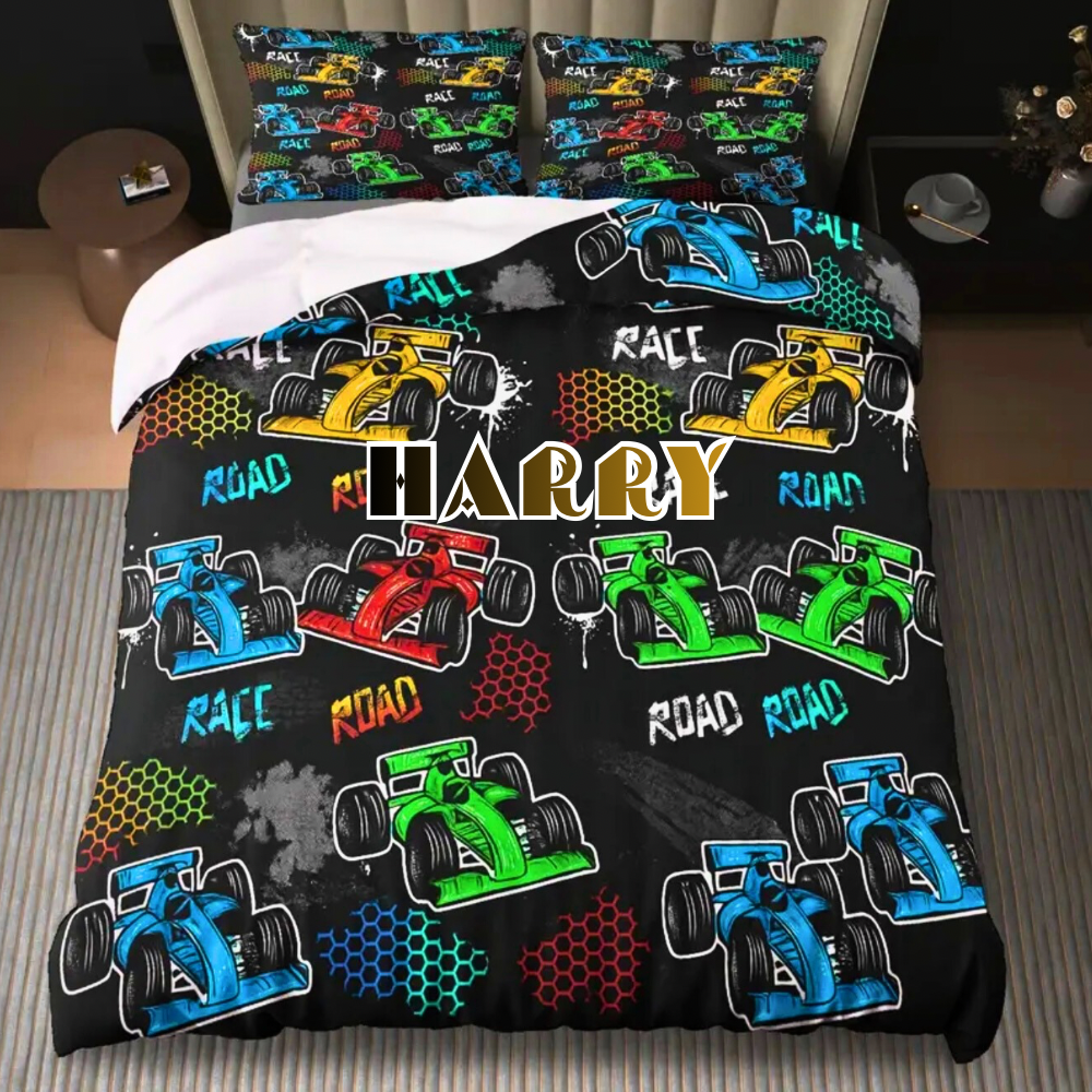 personalized racing bedding