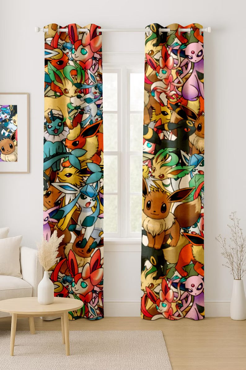 Pok mon Kids Curtains Cute Window Drapes For Boys Girls Zirconic Pok mon Kids Curtains Cute Window Drapes For Boys Girls Zirconic