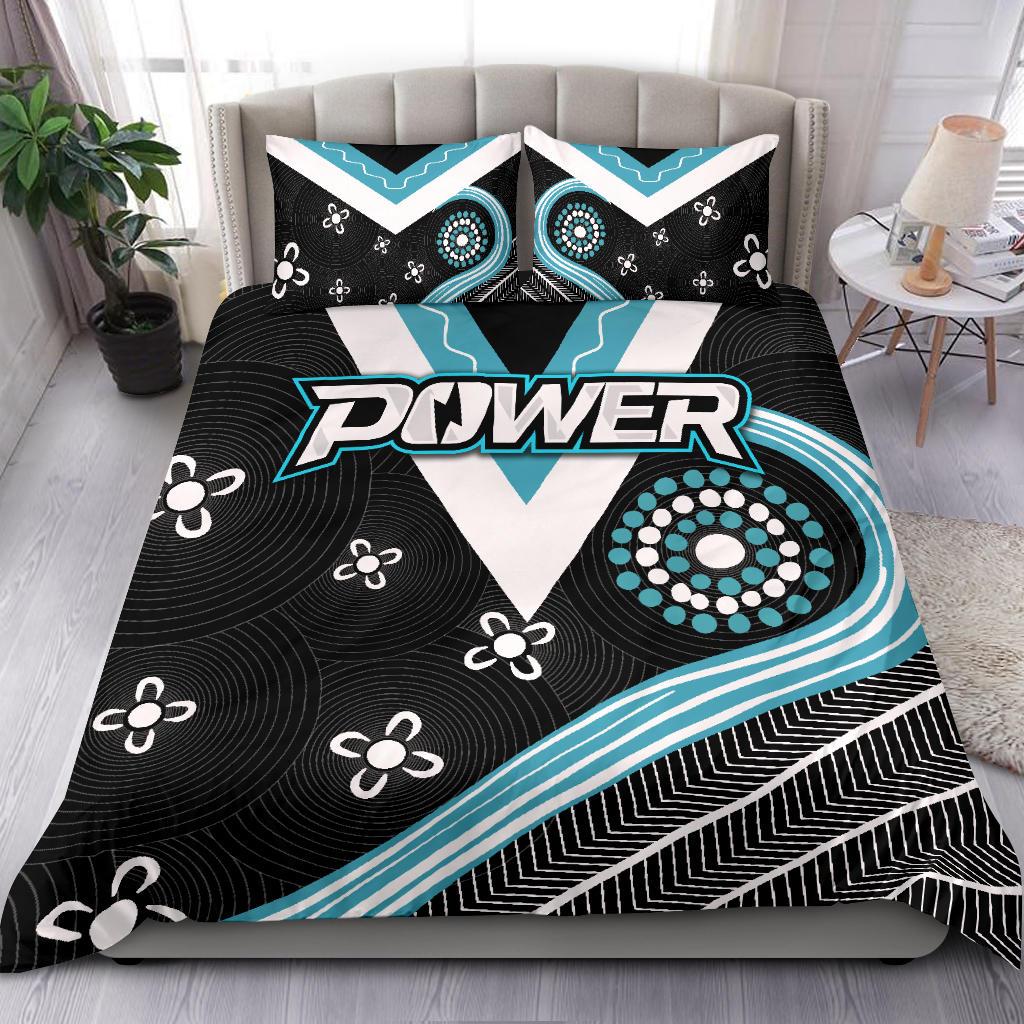Port Adelaide Power AFL quilt cover set, stylish bedroom upgrade for fans