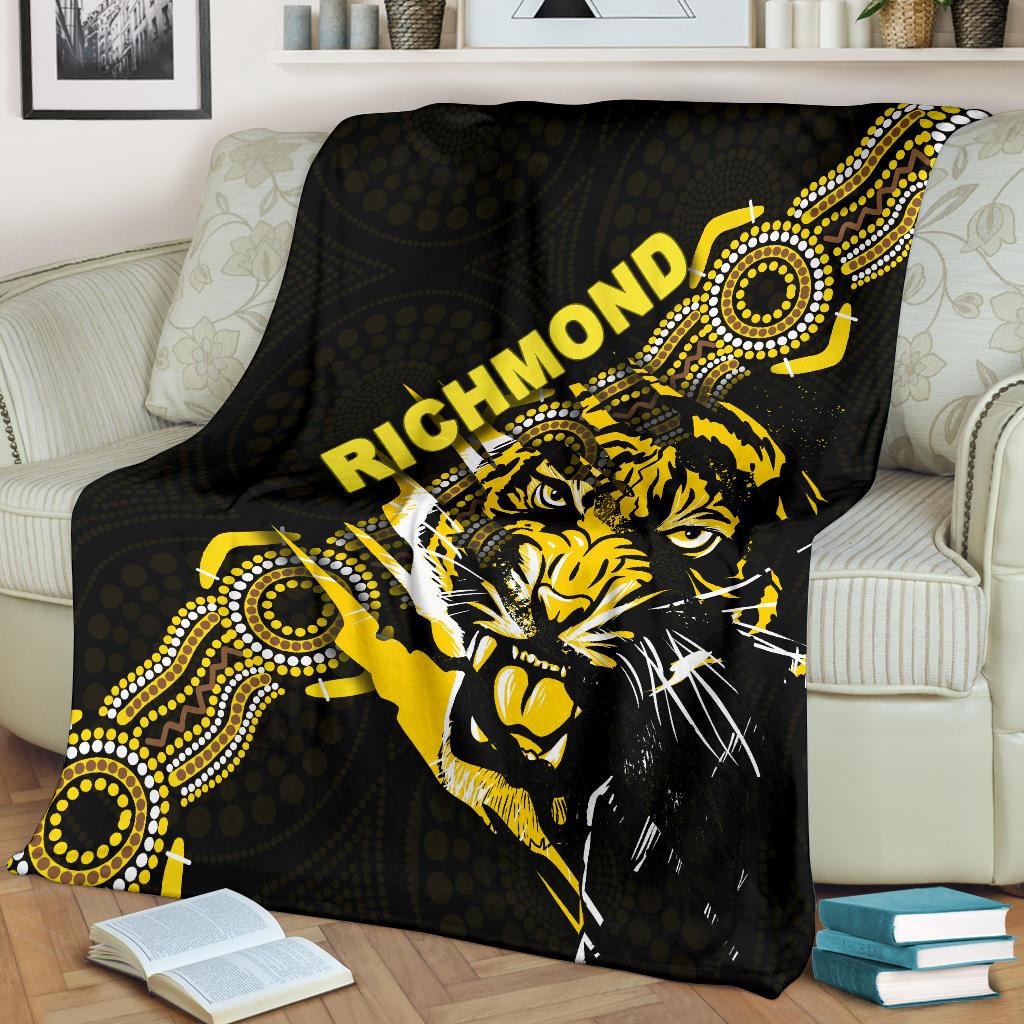 Richmond Tigers AFL throw blanket ultra soft flannel