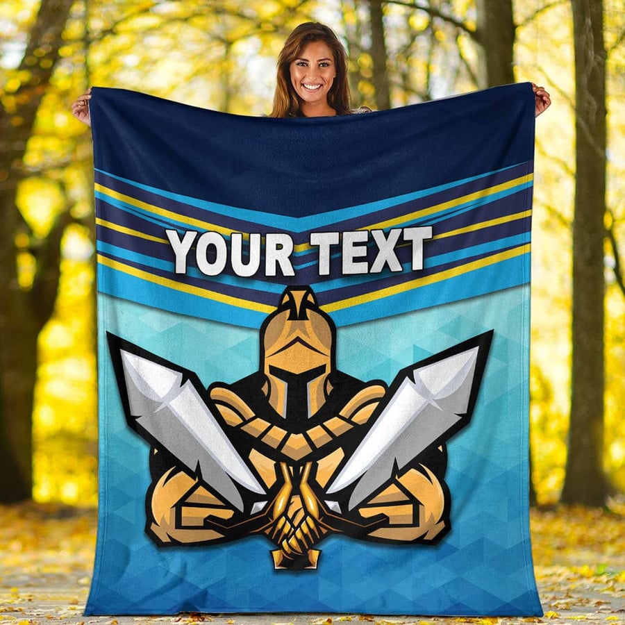 Rugbylife Blanket – Custom Gold Coast Titans Rugby Team Premium Flannel Blanket, Soft Warm Throw, Personalized NRL Blanket Gift for Rugby Fans & Bedroom Decor