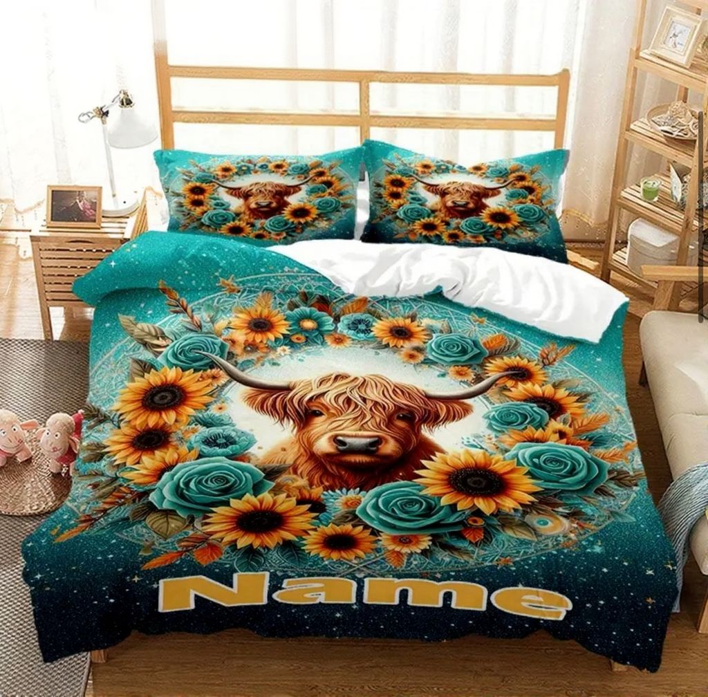 rustic highland cow bedding
