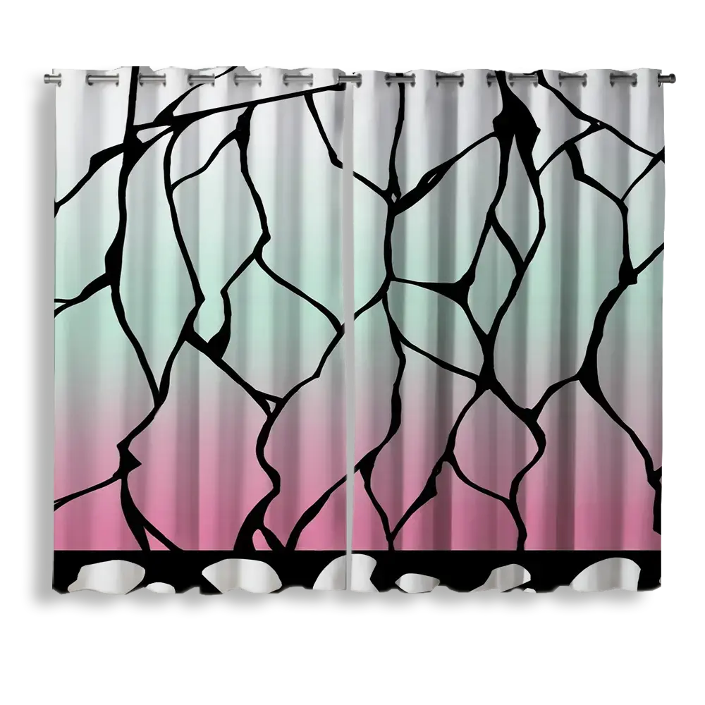 Shinobu Butterfly Pattern Demon Slayer Kimetsu no Yaiba blackout window curtain – anime bedroom and living room decor