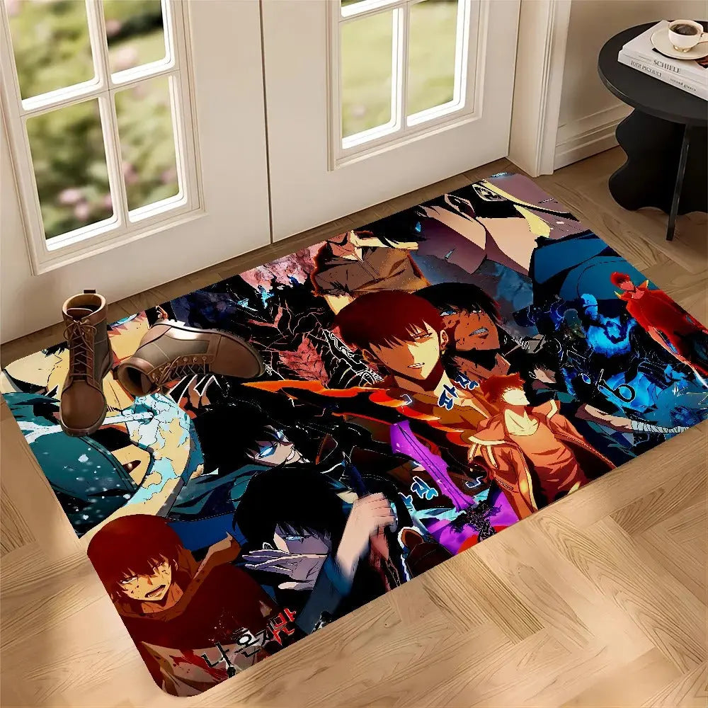 Solo Leveling doormat used for interior anime-themed home decor