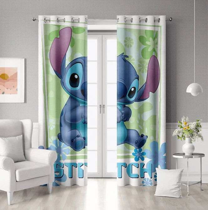 Stitch blackout drapes for kids nursery and bedroom windows