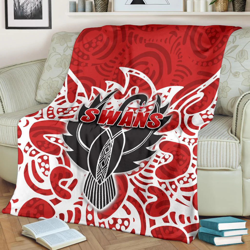 Sydney Swans AFL supporter blanket ultra soft flannel
