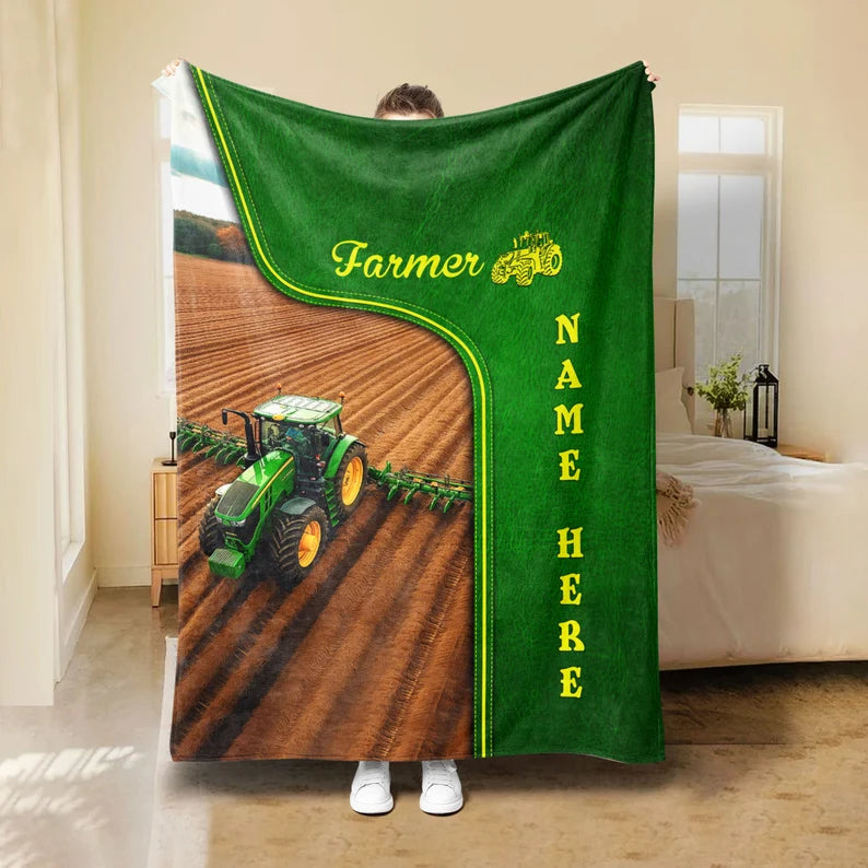 tractor blanket for boys and girls