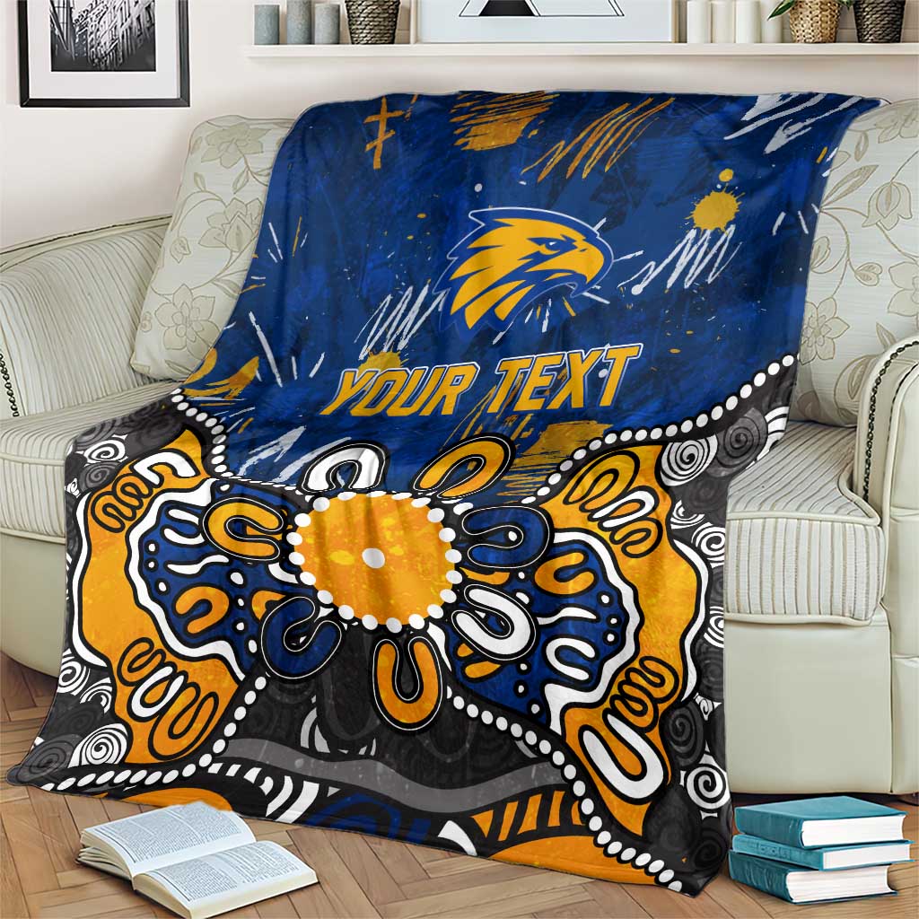 West Coast Eagles personalised AFL custom blanket