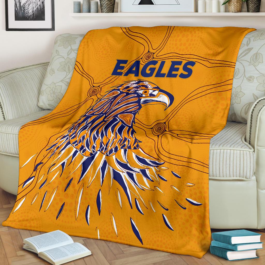 West Coast Eagles AFL team throw blanket soft flannel