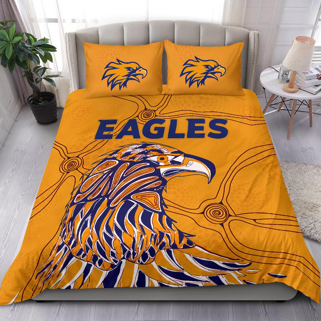 West Coast Eagles footy bedding set, soft polyester doona cover for AFL fans