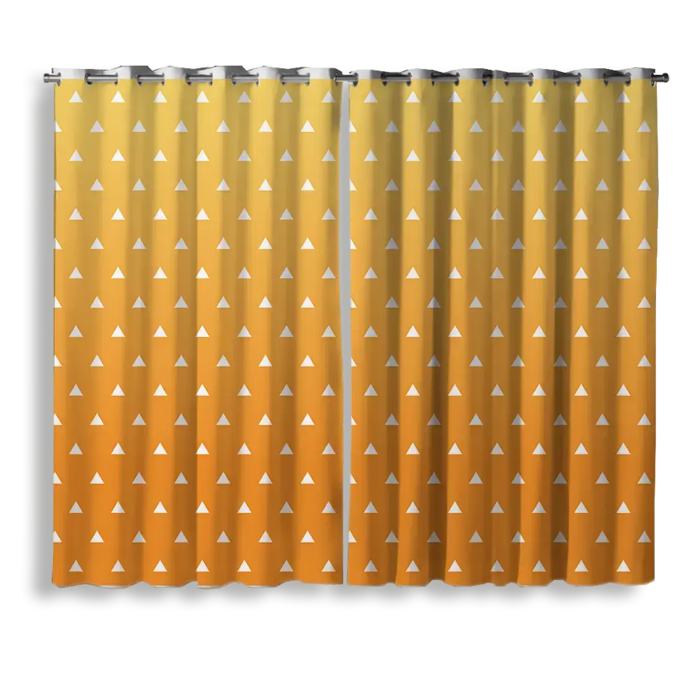 Zenitsu Classic Thunder Pattern Demon Slayer Kimetsu no Yaiba blackout window curtain – anime bedroom and living room decor
